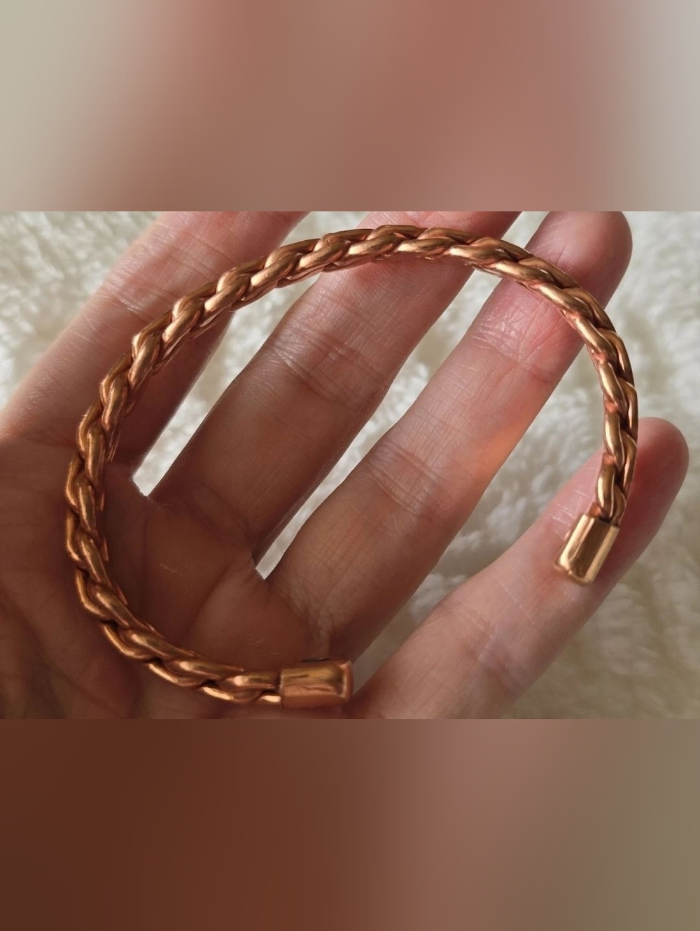 Twisted Copper Cuff Bracelet, Southwestern